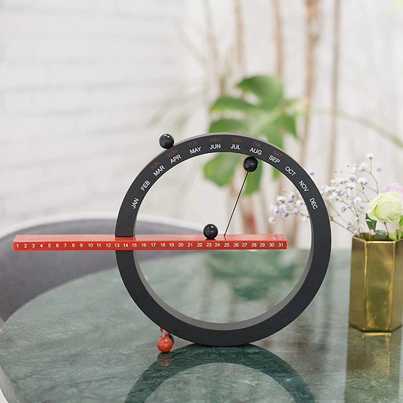 

Creative Magnetic Ball Wall Clock Perpetual Calendar Novelty Home Decor European Style Living Room Bedroom Ornaments