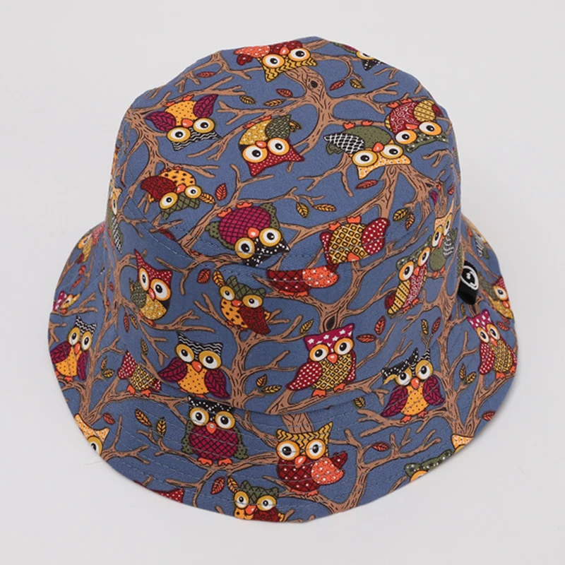

Children's Personalized Fisherman Hat Trendy Owl Print Sun Shade Baby Hat For 1-2years Kids NYZ Shop