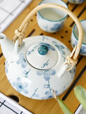 

Ceramic Japanese Style Tea Set Home Teapot Suspension Pot Teacup Kung Fu Black Tea Da Hong Pao Teaware Gift Box