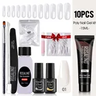 Набор инструментов для наращивания ногтей ROSALIND Poly набор гелей для ногтей, 15 мл, лампа 36 Вт