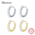 Серьги-кольца женские из серебра 100% пробы с жемчугом