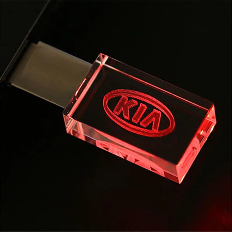 red JASTER HOT KIA crystal+ металлический USB флеш-накопитель 4 ГБ 8 ГБ 16 ГБ 32 ГБ 64 ГБ 128 Гб Внешняя карта памяти u диск - Цвет: red