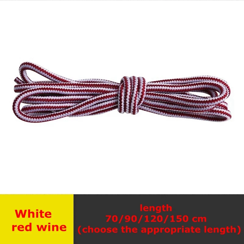 White red wine Высококачественные круглые шнурки; двухцветные шнурки для обуви; унисекс; уличные спортивные ботинки martin для отдыха; 1 пара - Цвет: White red wine