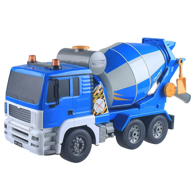 2021 Big size High Simulation Remote control Mixer Truck self-unloading dirt Cement Concrete Mixer Stir Rotating RC agitator Tru enlarge