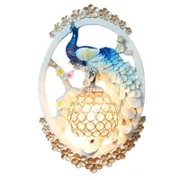 North creative peacock wall lamp aisle staircase living room minimalist background wall picture frame decoration bedside light