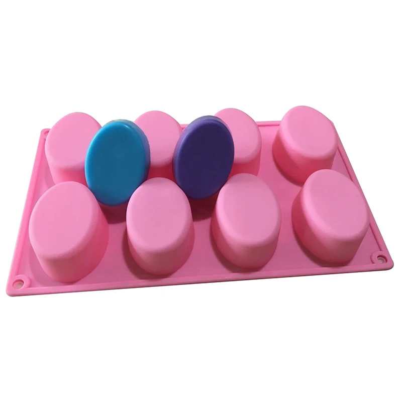 Овальная силиконовая форма для мыла 8 полости формы выпечки тортов ручной работы