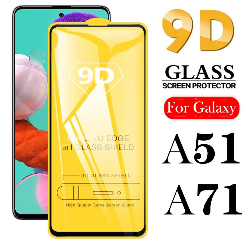 9D полностью наклеиваемая поверхность защитный чехол для стекла Samsung Galaxy A71 A51 5G