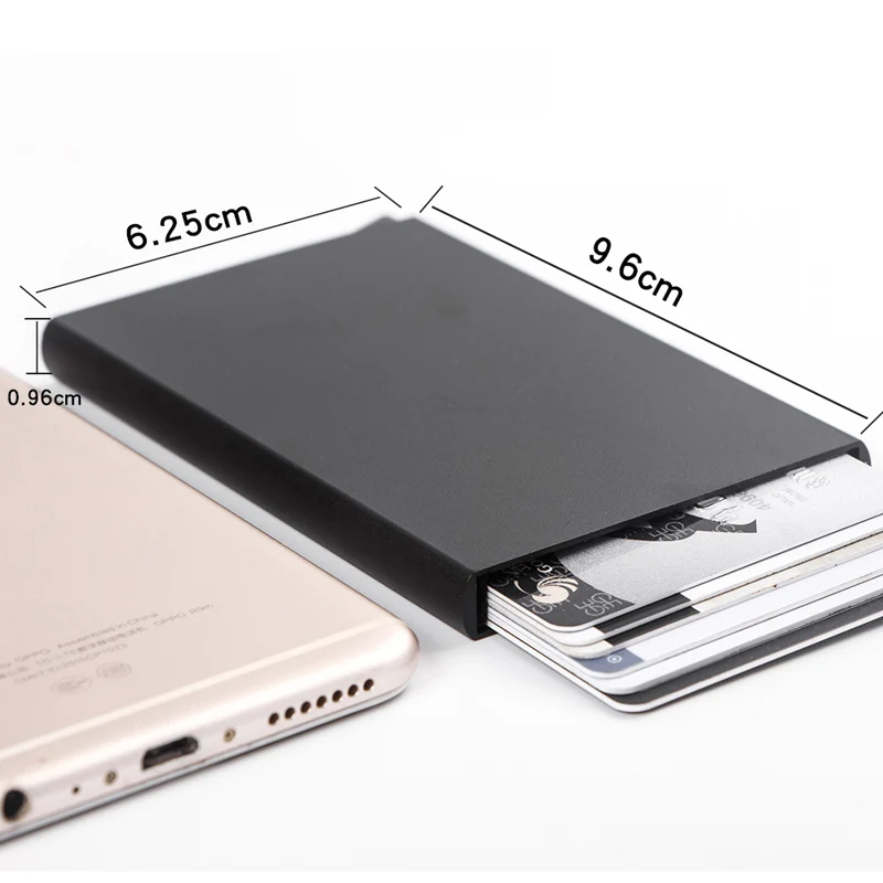 Портативный Автоматический алюминиевый чехол-кошелек с идентификационными