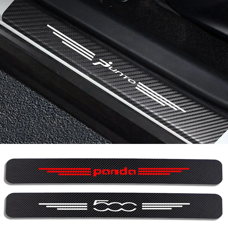 Защитная Наклейка на порог автомобиля из углеродного волокна защита от царапин