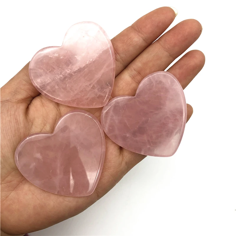 

Красивый 1 шт. натуральный розовый кристалл в форме сердца розовый кварц драгоценный камень кристаллы любовь ладонь лечебный подарок натур...