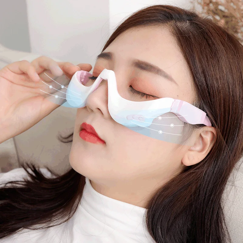 

3D EMS Micro-Current Pulse Eye Relax Massager Heating Therapy Acupressure Fatigue Relief Wrinkle Reduction Blood Circulation