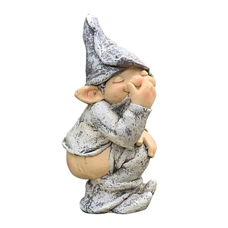 

Display moulds simulating funny-looking gnomes with miniature gnome statuettes gardening to decorate a garden Resin Handicraft