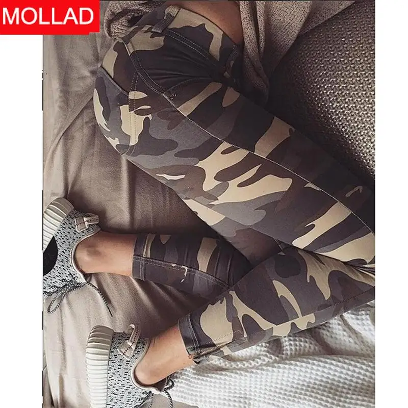 Новый стиль леггинсы камуфляж высокой талии стрейч сексуальные тренировки