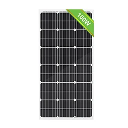 100W panel only Комплект солнечных панелей ECOWORTHY 100 Вт, 12 В, зарядка от аккумулятора, 10 А/20 А, контроллер, караван, лодка, домашняя, RV, солнечная батарея, 200 Вт, 300 Вт, солнечное зарядное устройство - Цвет: 100W panel only