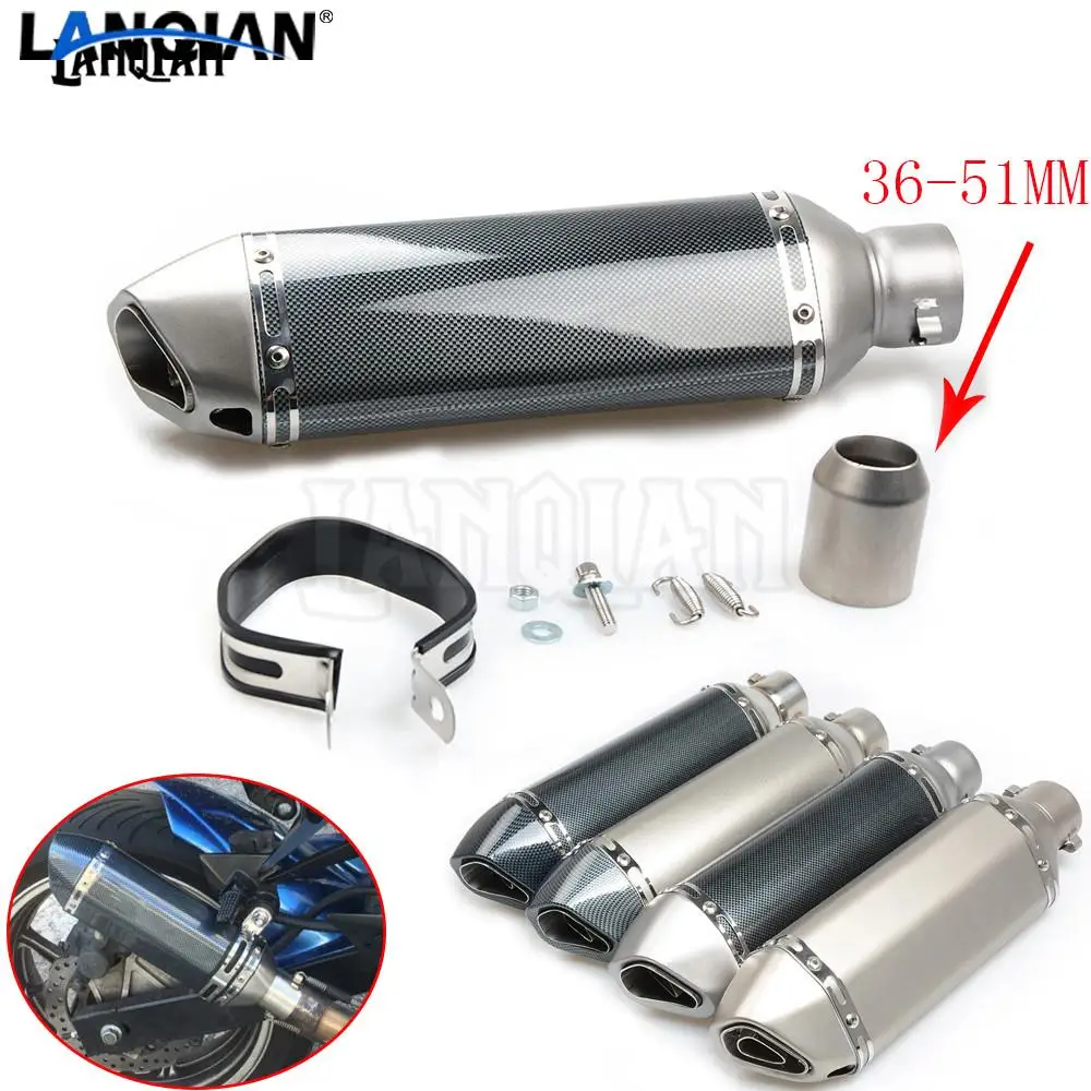 

51MM Universal Motorcycle Exhaust Escape Modified Muffle Exhaust Pipe for HONDA ST 1300 VFR800 VTX1300 NC700 X-11 VFR 1200/F ABS