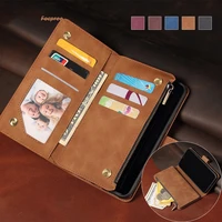 zipper wallet leather case for xiaomi mi poco m3 10t lite redmi 9a 9c 8a 7a note 10 9 s 8 7 pro max k30 flip cards phone cover