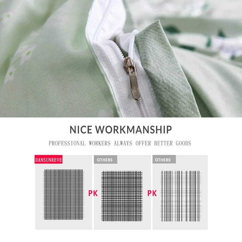 

Dansunreve Floral Duvet Cover Simple Design Cotton Feel Comforter Case Single Double Queen King with Zipper Protector 2020