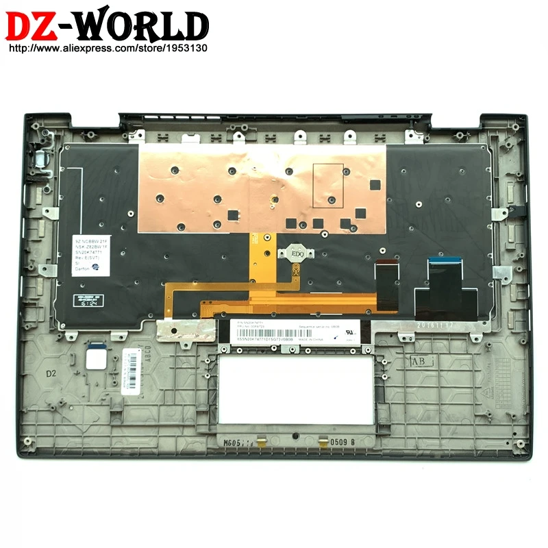 Online Nueva C Funda Superior Palmrester Con Teclado Retroiluminado SI Eslovenia Para Lenovo Thinkpad X1 Carbon 4th Gen 4 Laptop 01AV212 01AV211