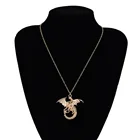 Украшения в стиле ретро, простое Стильное ожерелье с подвеской в виде дракона, подвеска в стиле панк, украшение для шеи на цепочке до ключиц
