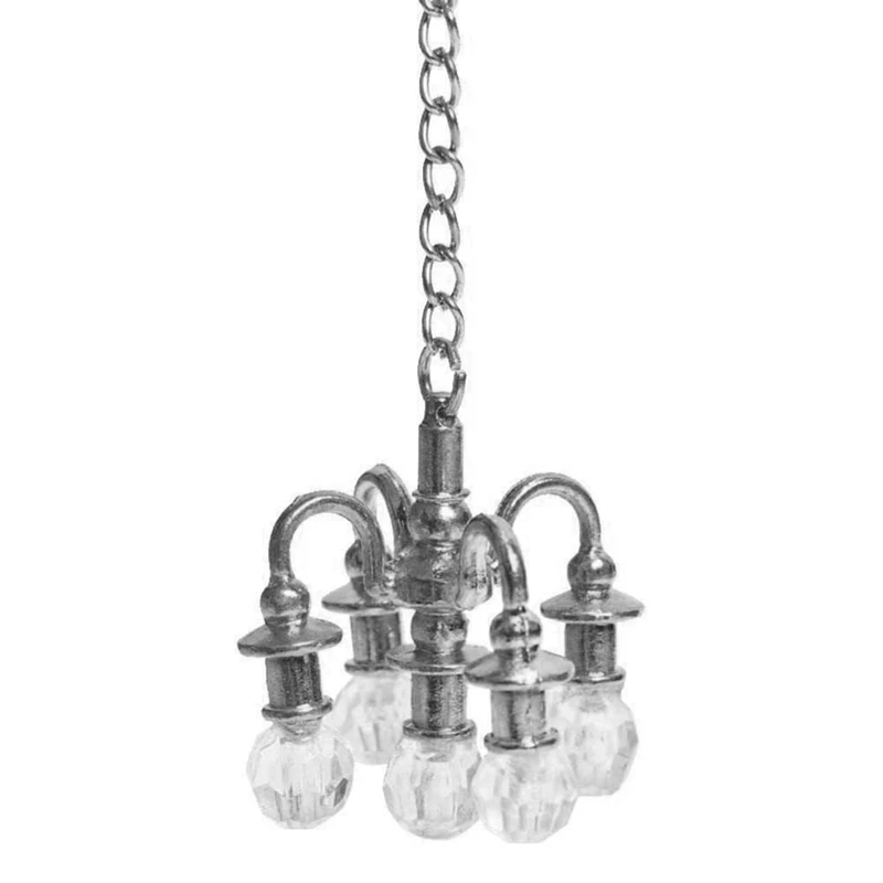 

Миниатюрная Хрустальная мини-лампа для кукольного домика в масштабе 1:12, декоративная имитация кукольного домика, люстра светильник