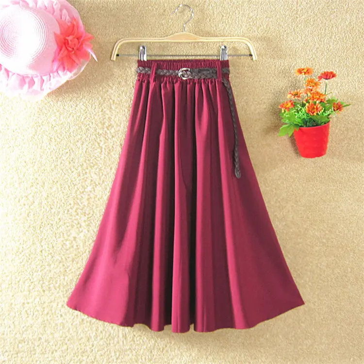 Весенне-летняя длинная юбка из горького флиса с надписью юбки эластичным поясом