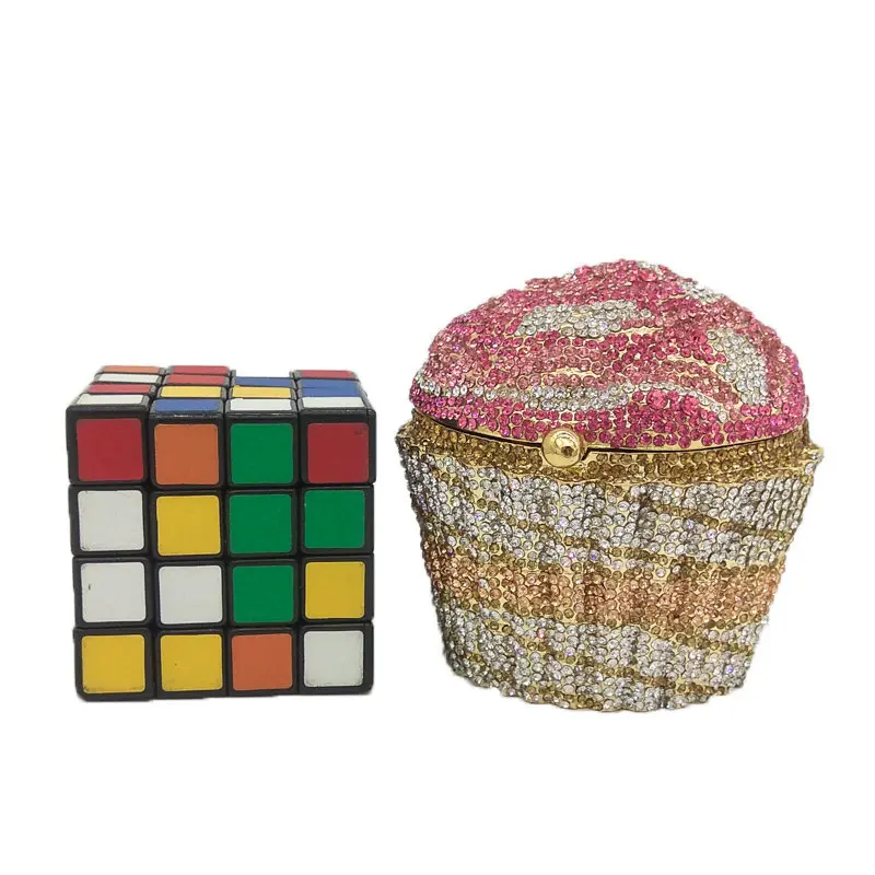 2020 cupcake crystal clutch bags  purse wedding bag can custom made colors cupcake stunning purse clutches bags for women bag