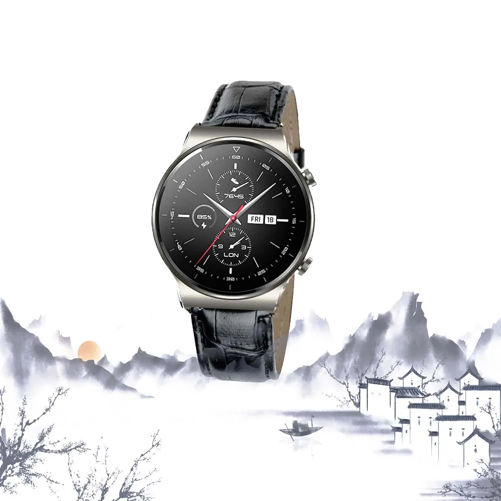 

Ремешок на запястье для Huawei Watch GT2 pro 46 мм 42 мм, кожаный ремешок для Samsung Galaxy watch 3 45 мм/41 мм/active 2