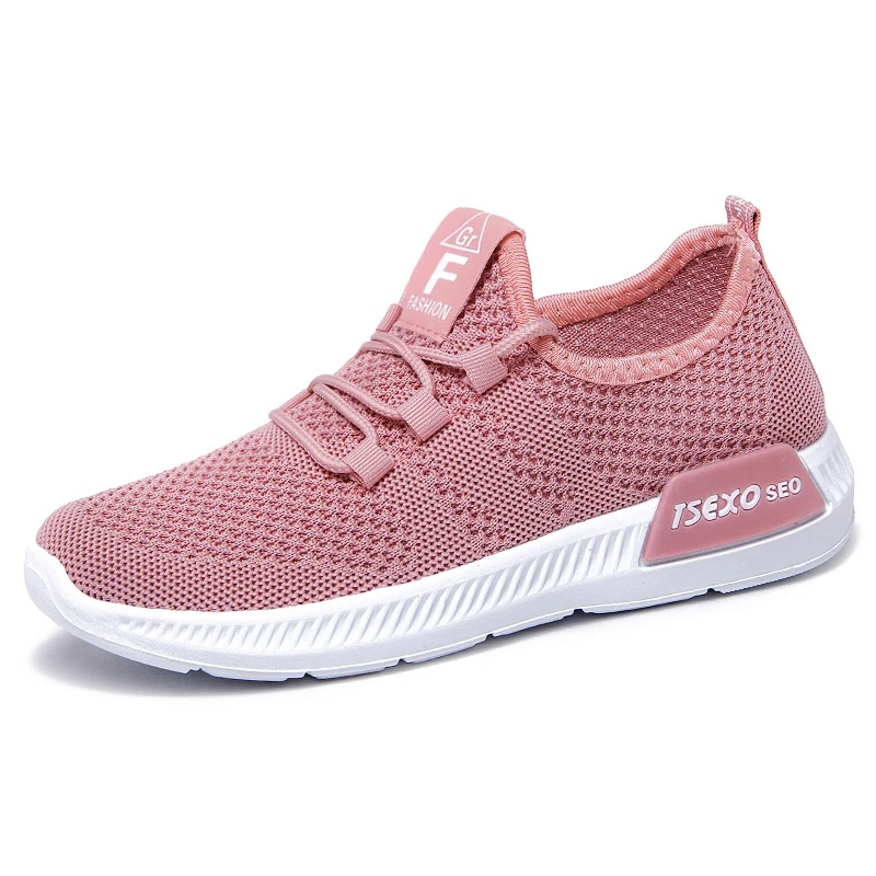 

Summer women's shoes 2021 new women's sports shoes breathable flying woven casual shoes light and comfortable running shoes
