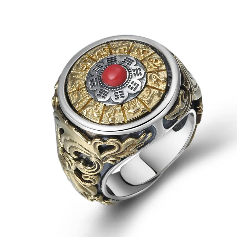 Тибетский Будда 925 пробы серебряные ювелирные изделия шесть слов мантровые