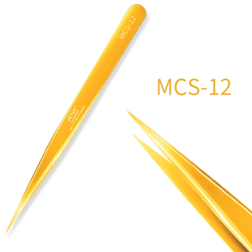 Пинцет серии Vetus MCS премиум-класса для красоты, макияжа, объемный Пинцет для наращивания ресниц, ножницы для наращивания ресниц, сверхтонкие пинцеты для ресниц - Цвет: MCS-12