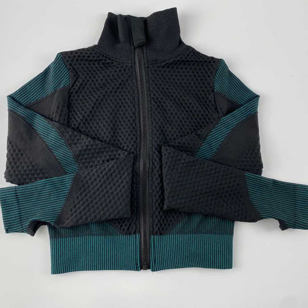 Спортивный облегающий Топ быстросохнущая тренировочная куртка Женский свитшот