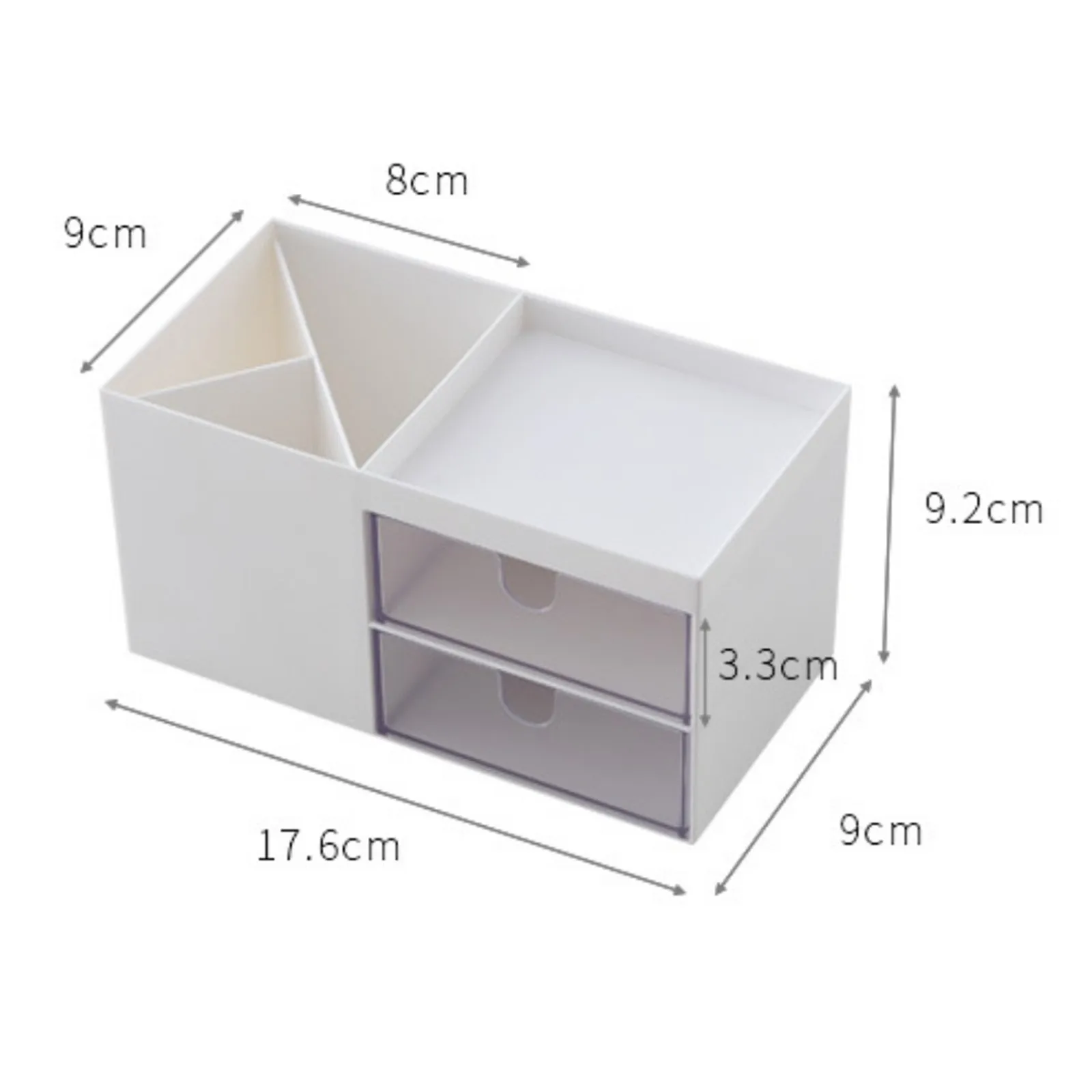

New desktop storage box multifunctional cute desk supplies simple and fresh desktop plastic desk storage box pencil holder