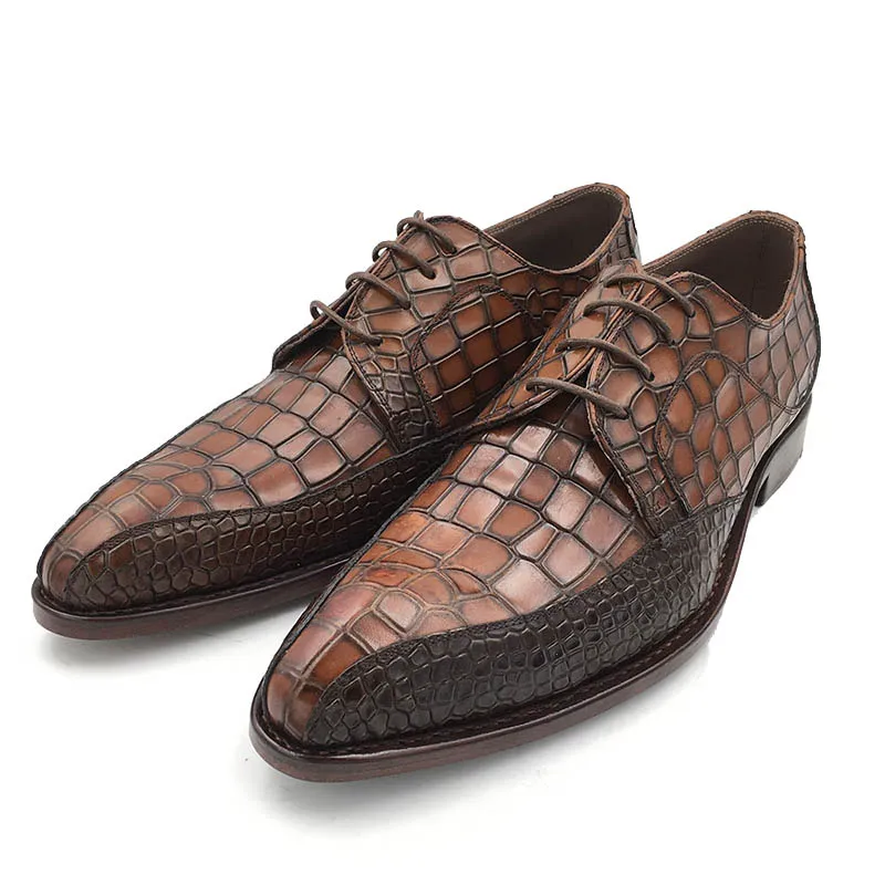 Sipriks Роскошные Брендовые мужские туфли Goodyear со швом остроносые кожаные модные