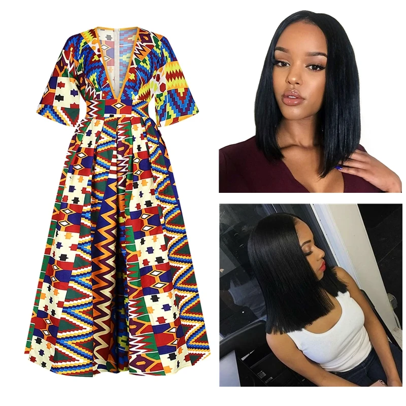 Женские широкие брюки на молнии с v образным вырезом и цветочным принтом черные