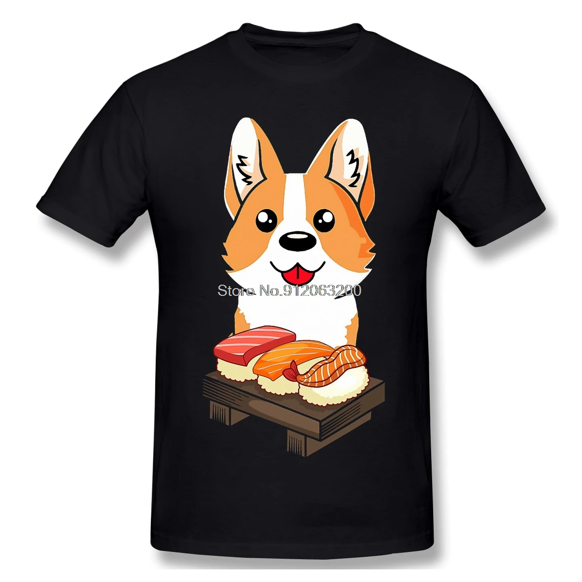 

Sushi Corgi Kwaii Dog Humor Foods Arrival TShirt Sushi Life Japanese Anime Oversize Shirt For Men T-Shirt