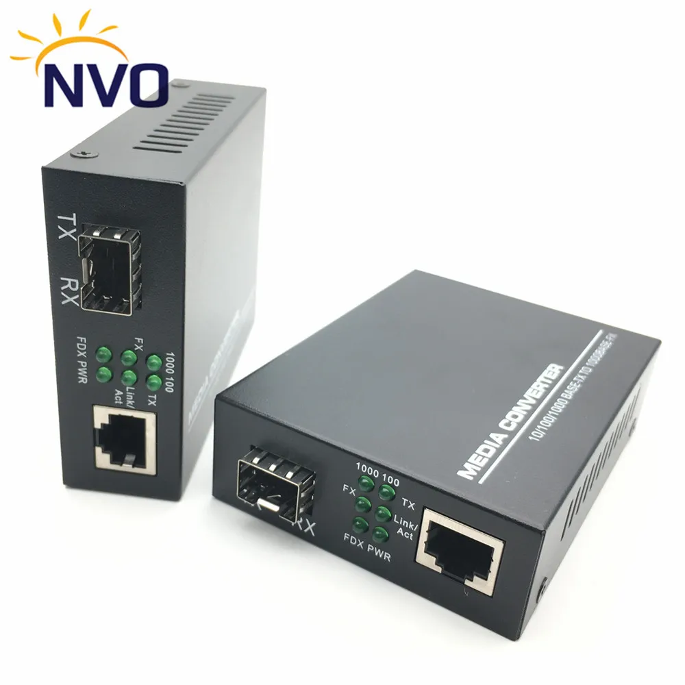 Гигабитный волоконный медиа-конвертер 10/100 Мбит/с SM Fiber SFP и RJ-порт внешний