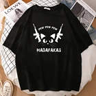 Женские футболки с коротким рукавом и надписью Cat Pew Madafakas, модная женская футболка в стиле хип-хоп, Мужская футболка в стиле Харадзюку с круглым вырезом