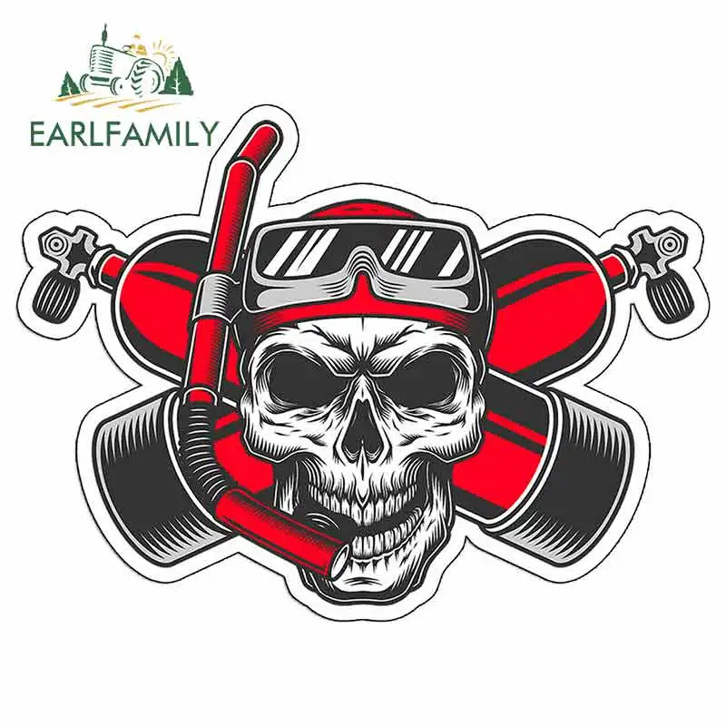 EARLFAMILY 13 см x 9 6 для череп подходят погружений пух мультяшный принт автомобильные