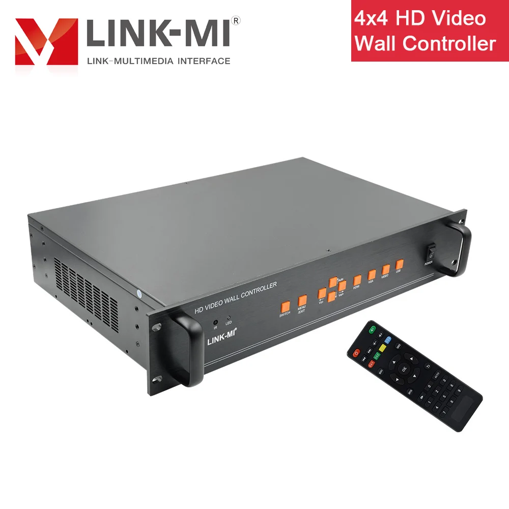 LINK MI 16 Каналы контроллером видеодисплея 4x4 3x4 3x3 3x2 HDMI VGA USB AV входов 180 градусов