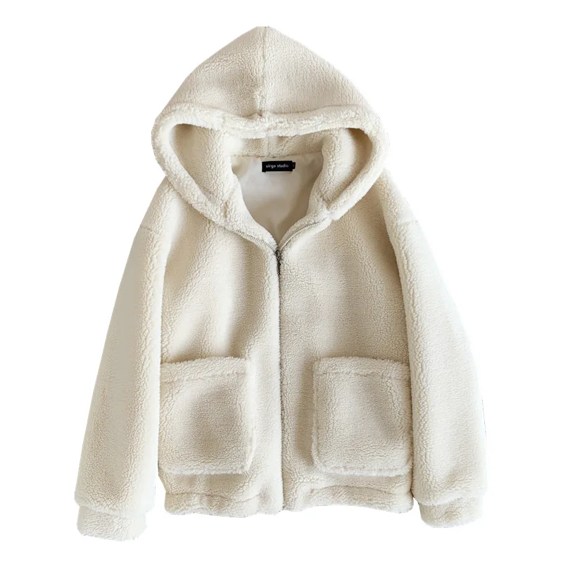 Шикарные пушистые флисовые толстовки с капюшоном-бомбардировщиком из