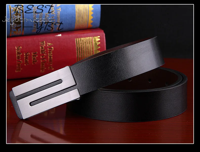 Мужской кожаный ремень горячий стиль S Пряжка модный Джокер гладкая пряжка |