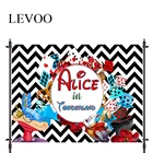 Фон для фотосъемки LEVOO с изображением Алисы шеврона в стране чудес