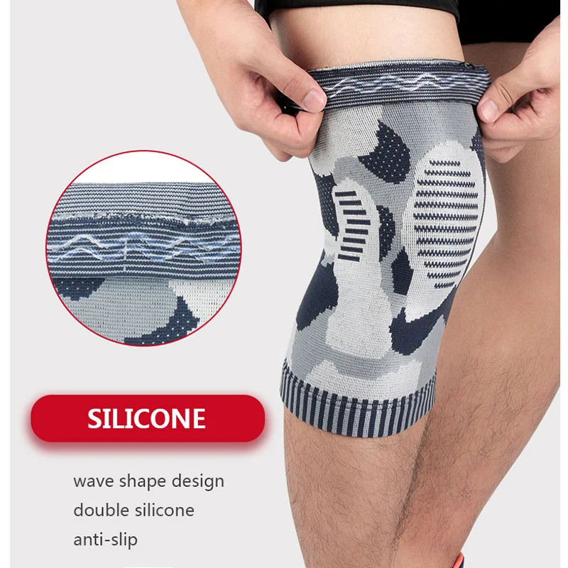 Fitness Running Cycling Knee Support Braces Elastic Nylon Sport Compression Knee Pad Sleeve for Basketball Volleyball