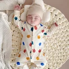 7423, детская одежда, весна и осень 2021, боди для маленьких мальчиков с мультяшным медведем, костюм для девочек с длинным рукавом для скалолазания, одежда для малышей