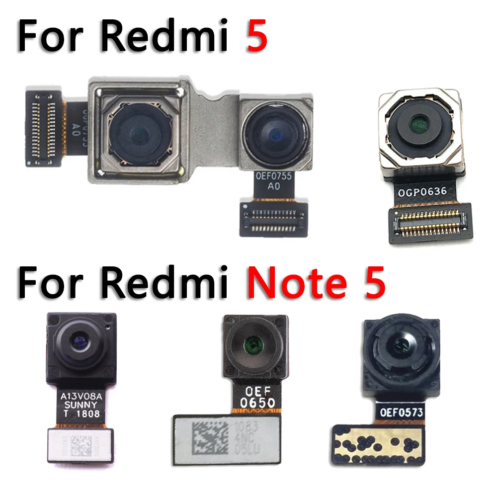 

Original For Xiaomi Redmi Note 5 5A Pro Plus Small Front Main Big Rear Back Camera Module Ribbon Flex Cable