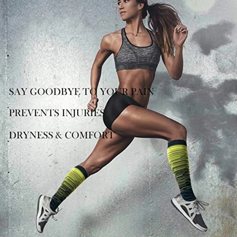 

1 Pair Compression Socks Knee Long Printed Polyester Nylon Hosiery Footwear Accessories