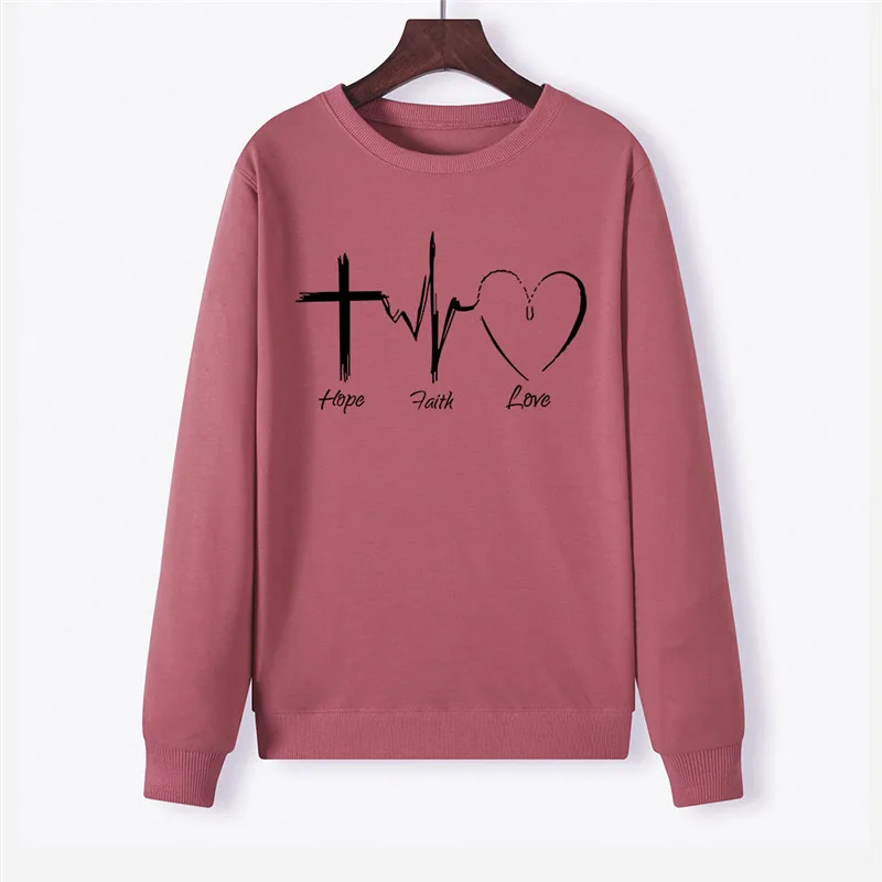 Новинка Женская толстовка с надписью Love пуловер длинным рукавом розовая круглым
