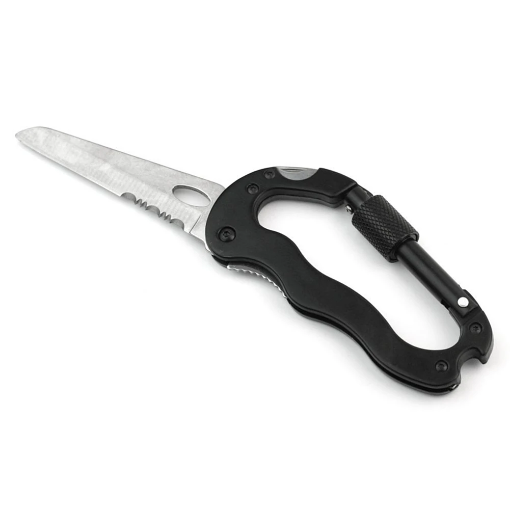 6 в 1 EDC снаряжение складной нож многофункциональная Пряжка инструмент карабин