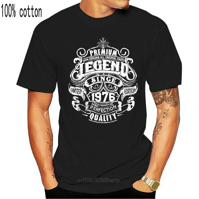 

New Premium Legend Since 1976 43rd Birthday Mens Funny T-Shirt 43 Year Old Top TEE Shirt Cotton Short Sleeve