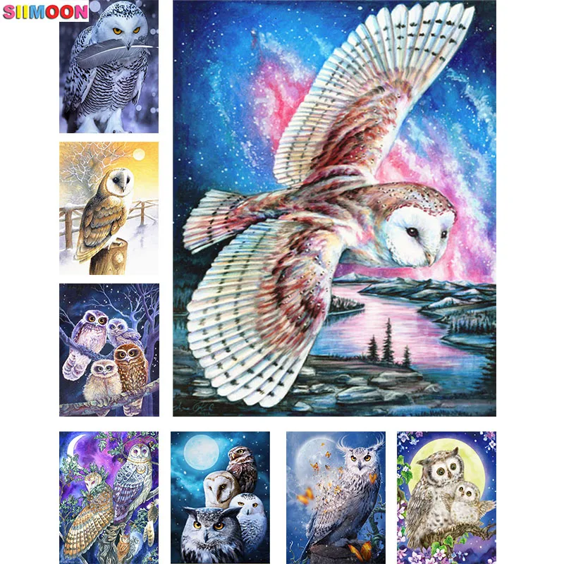 

5D Diamond Painting Owl Full Drill Square Diamond Art Embroidery Animal Cross Stitch Home Decoration